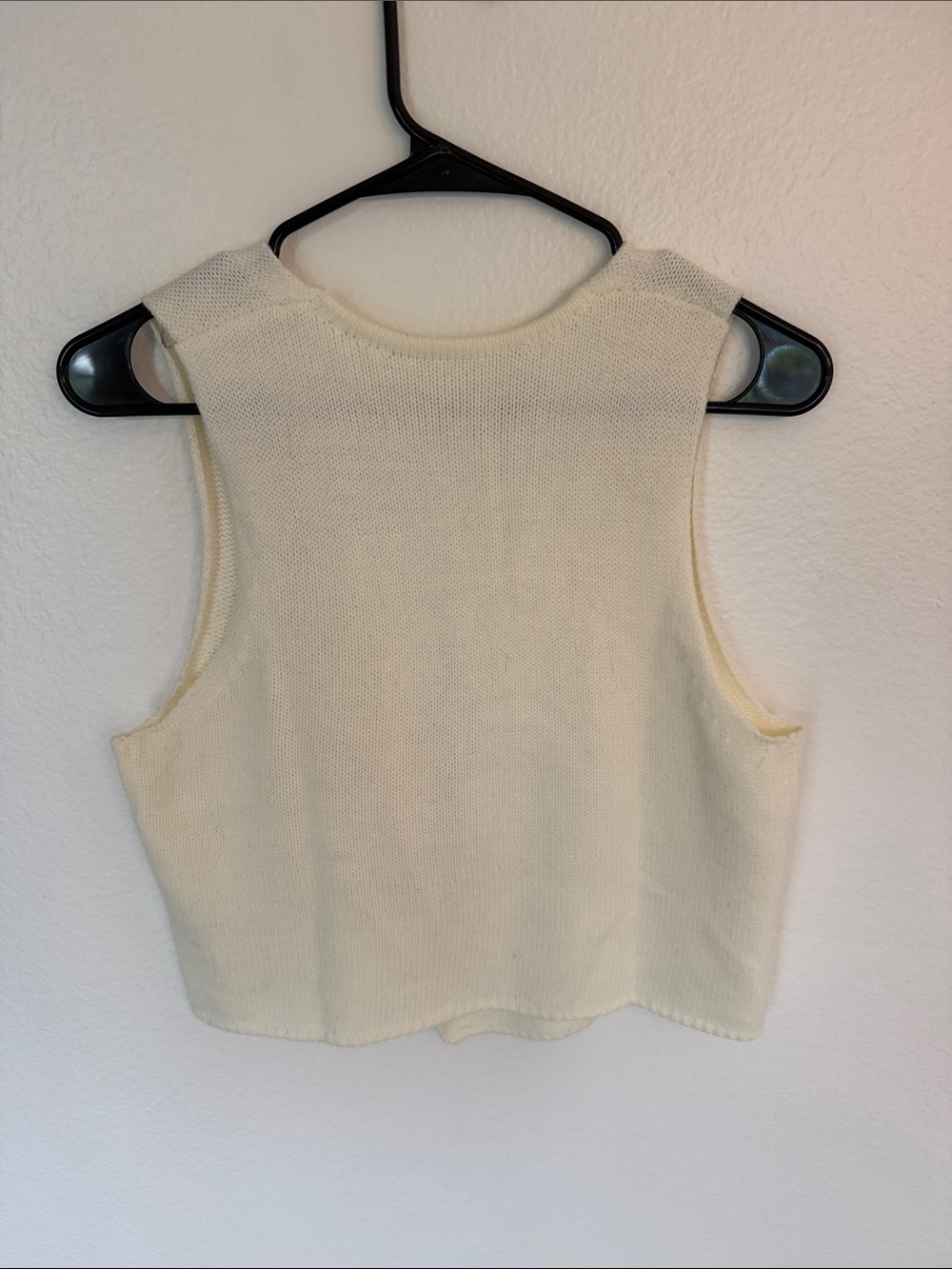 Commense Cream Knit Tie-Front Tank - Picture 3 of 3